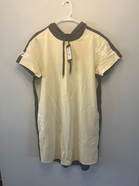 G STAR RAW, NWTstreetwear Large, Hoodie Dress in Cream with dark blue Trim